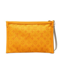 Louis Vuitton Monogram Flat Shoulder Bag M44640 Light Gray Orange PVC Canvas Women's LOUIS VUITTON