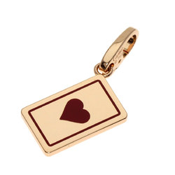 Cartier Heart Playing Card Charm Pendant Top K18 Pink Gold Women's CARTIER
