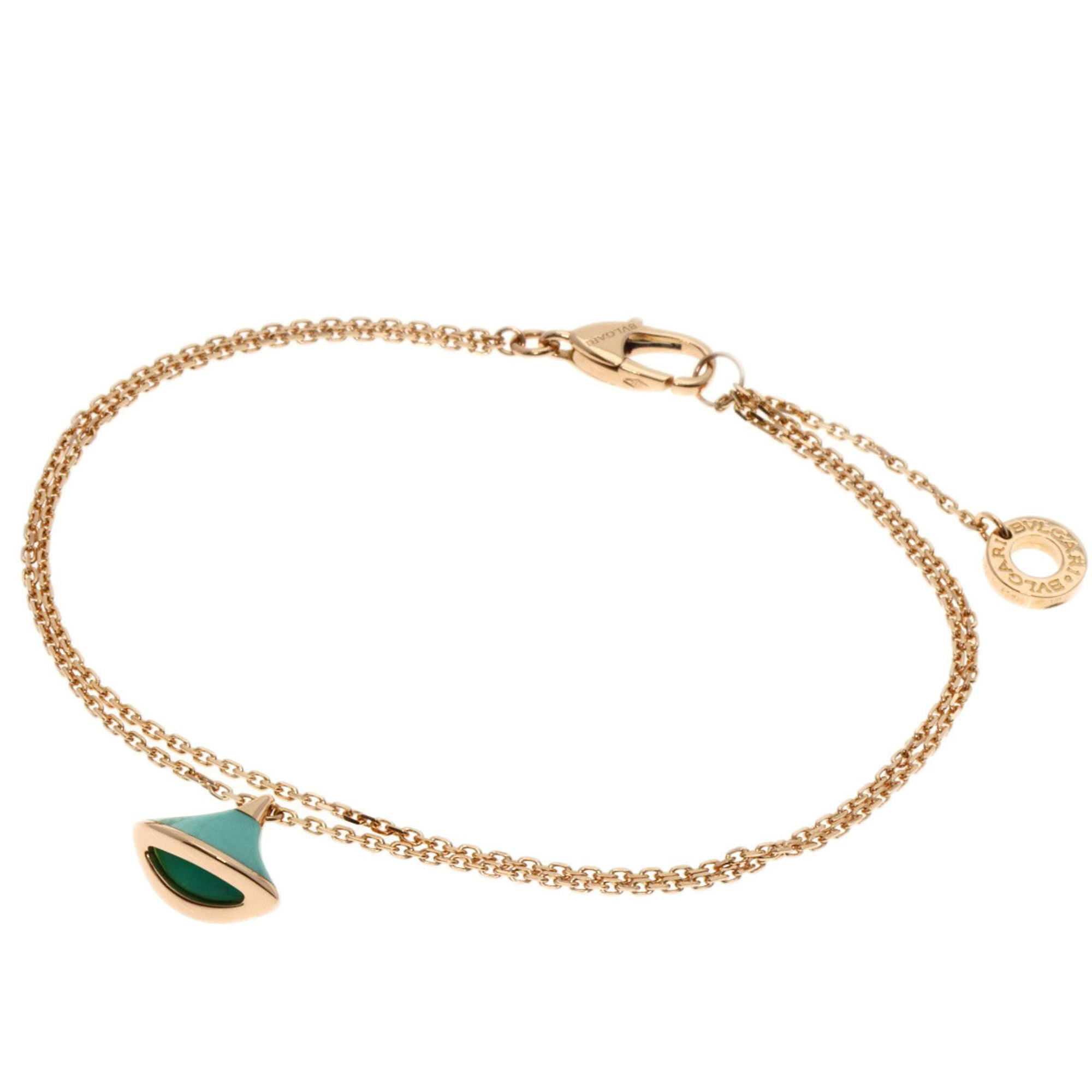 BVLGARI Diva Dream Turquoise SM Bracelet K18 Pink Gold Women's