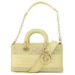 Christian Dior Lady D-Joy Handbag Canvas Women's CHRISTIAN DIOR