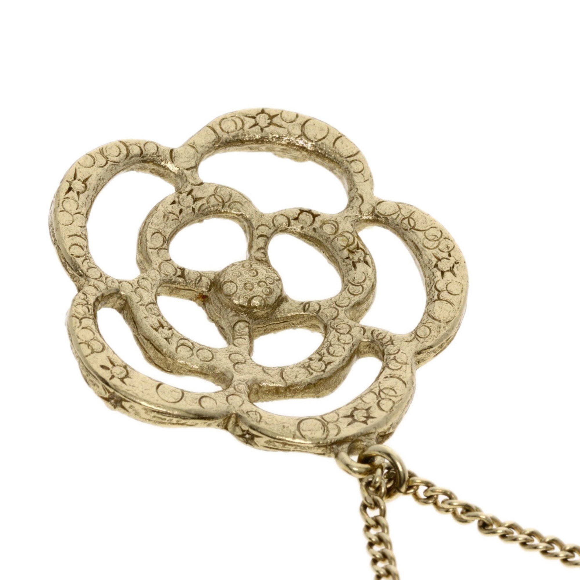 CHANEL Camellia Faux Pearl Necklace for Women