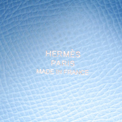 Hermes Calvi Duo Epsom Leather Card Case Celeste
