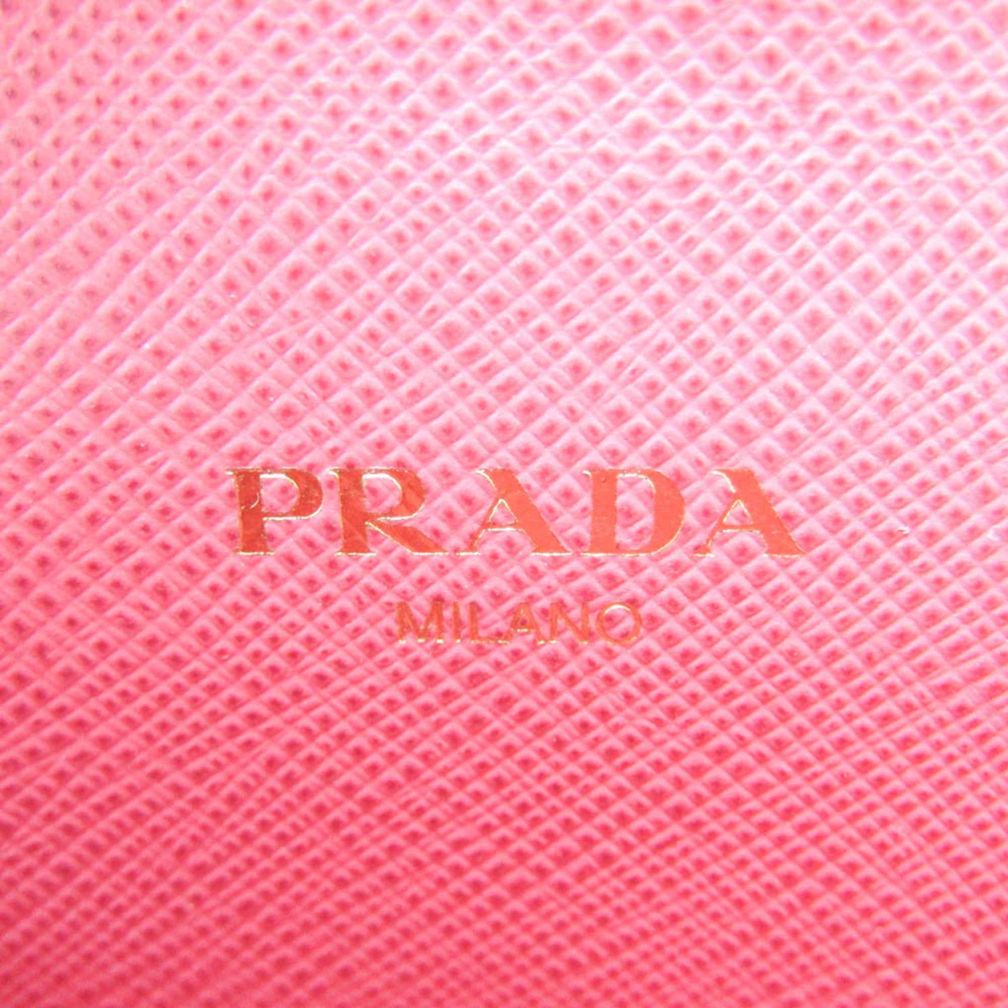 Prada Bag Charm 1TL344 Saffiano Card Case Peonia
