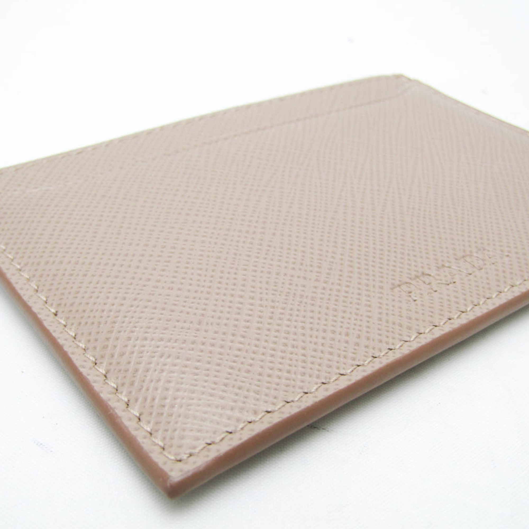 Prada Saffiano Card Case Pink Beige