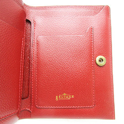 Delvaux Women's Leather Middle Wallet (bi-fold) Dark Red