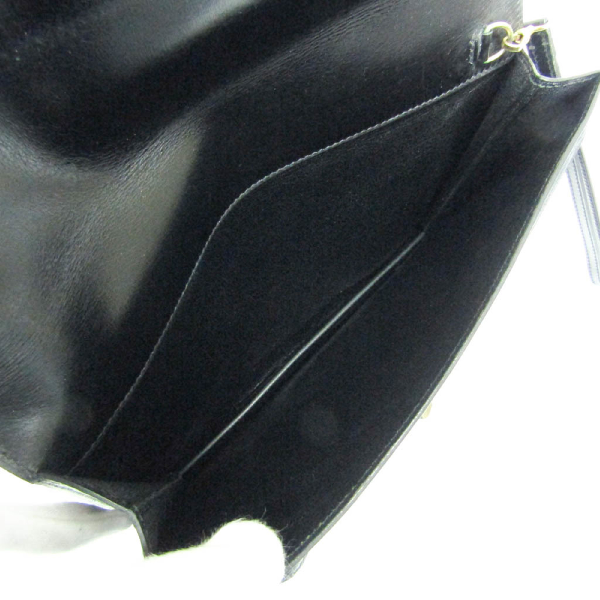 Hermes Pochette Jet Women,Men Box Calf Leather Clutch Bag Black