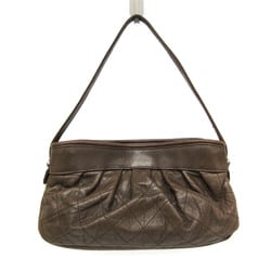 Chanel Women's Leather Shoulder Bag Dark Brown