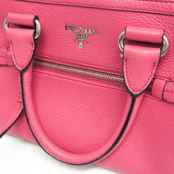 Prada 1BB022 Women's Leather Handbag Peonia