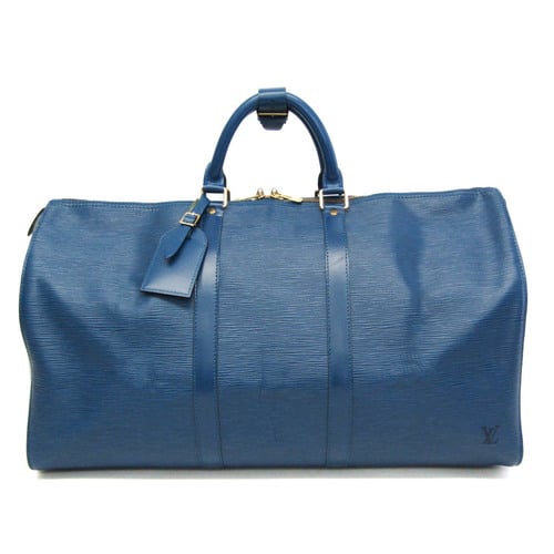 Louis Vuitton Epi Keepall 50 M42965 Women,Men Boston Bag Toledo Blue