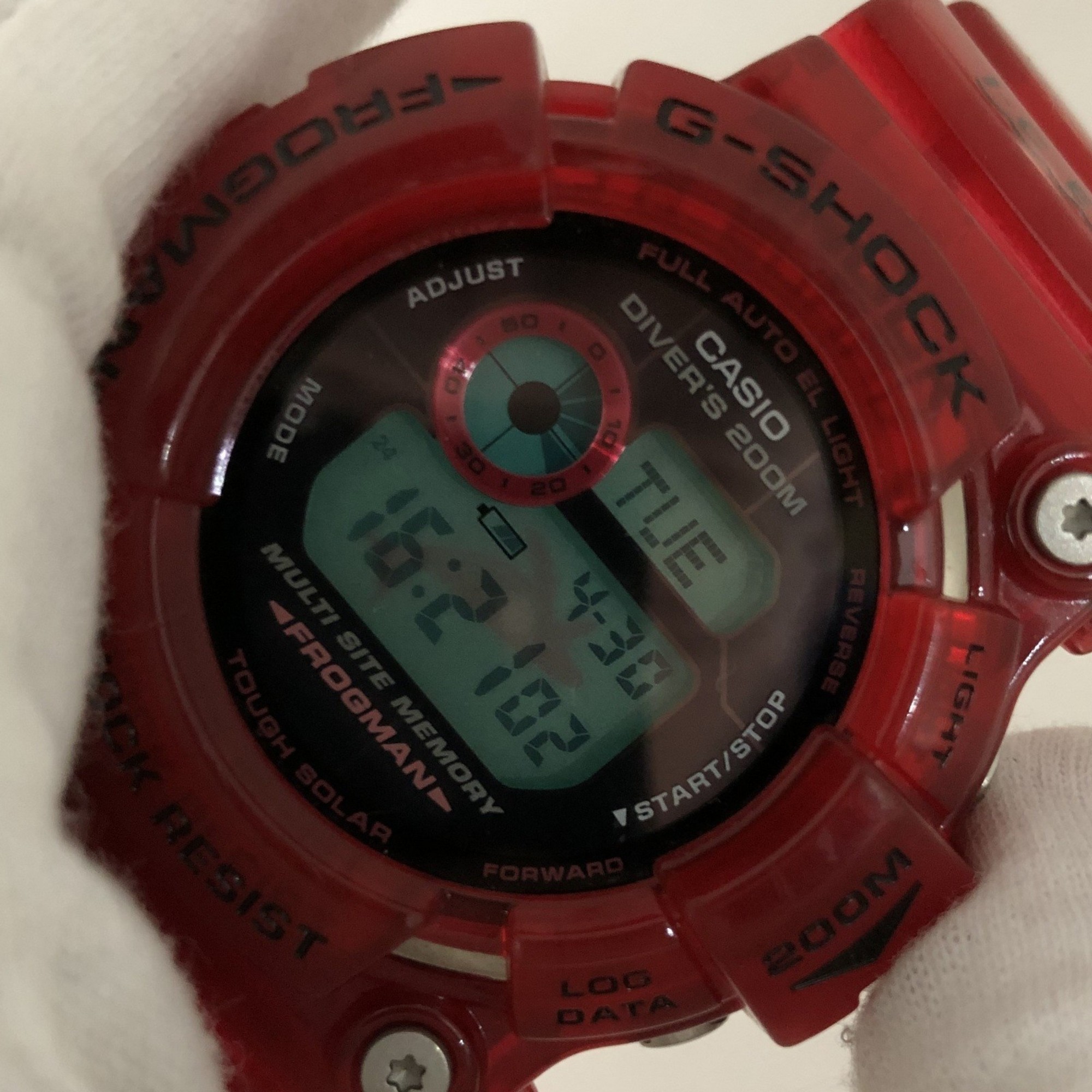 G-SHOCK CASIO Casio Watch GW-203K-4 FROGMAN Irukuji 2003 Dolphin Whale CANDY RED Tough Solar Digital Mikunigaoka Store IT0TY4AQ8M80