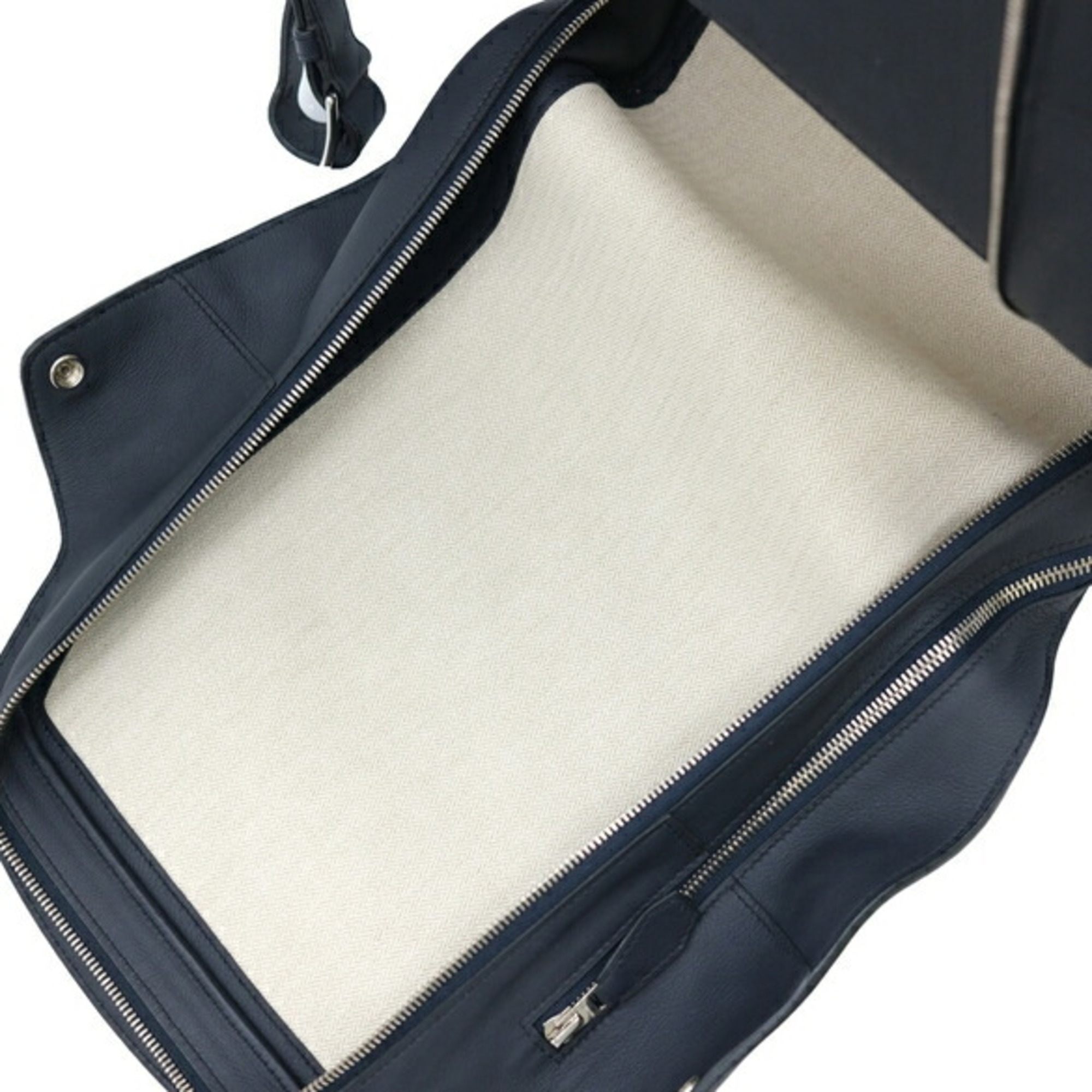 HERMES City Bag 27 Backpack Leather Blue Nuit Evercolor Navy