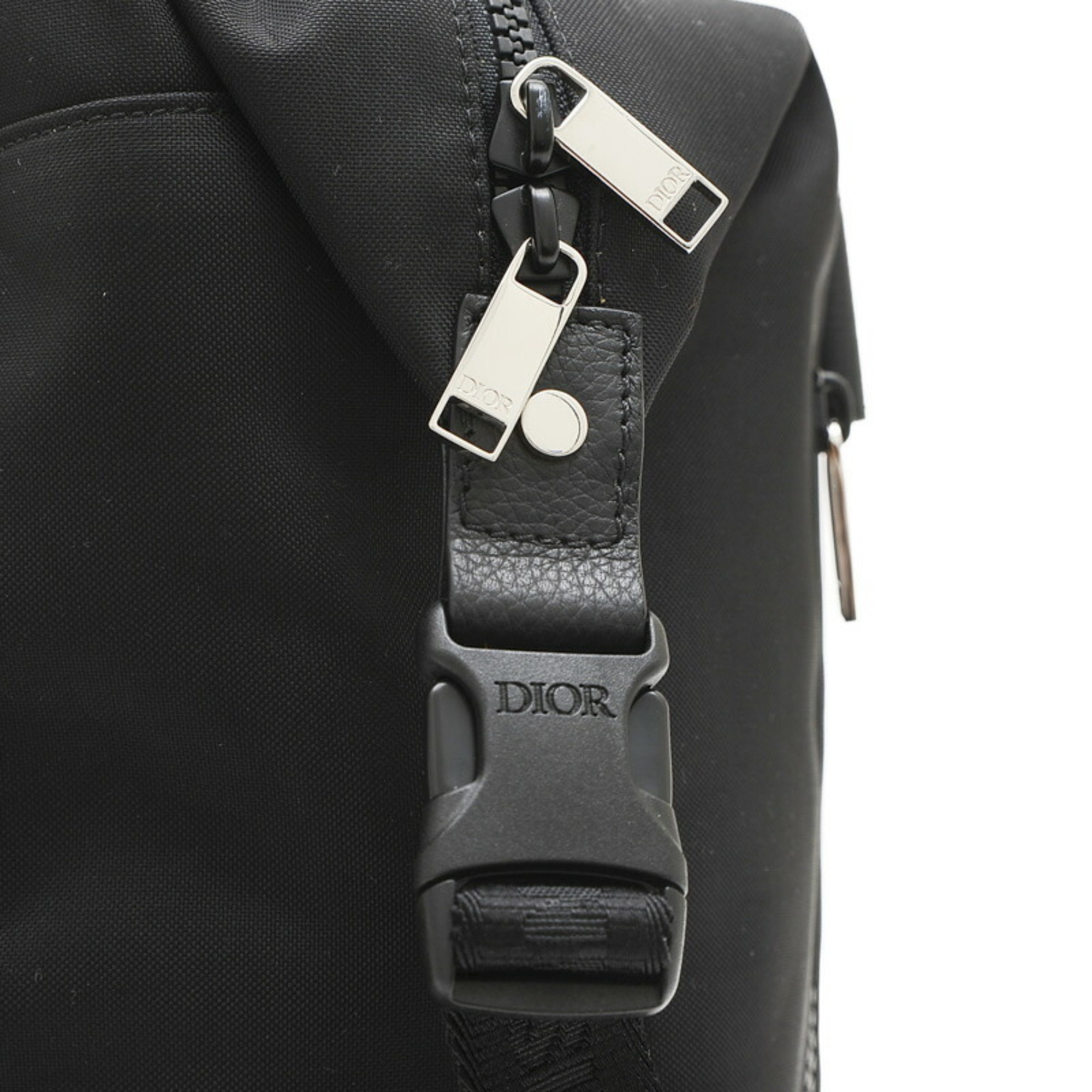 Christian Dior Dior Sorayama collaboration backpack, nylon, leather, black, silver