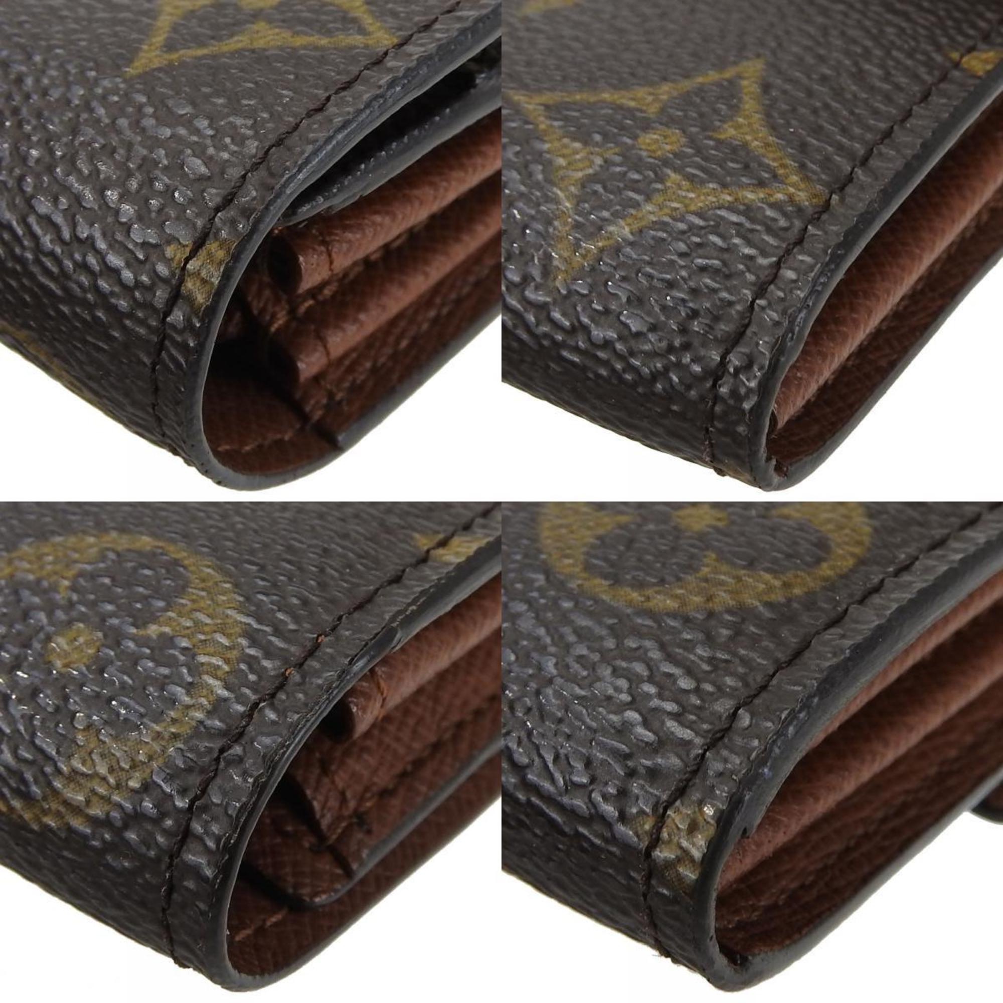 Louis Vuitton Long Wallet Pochette Portemonnais Credit M61725 Monogram Canvas Brown Bifold Card Accessory Women's LOUIS VUITTON