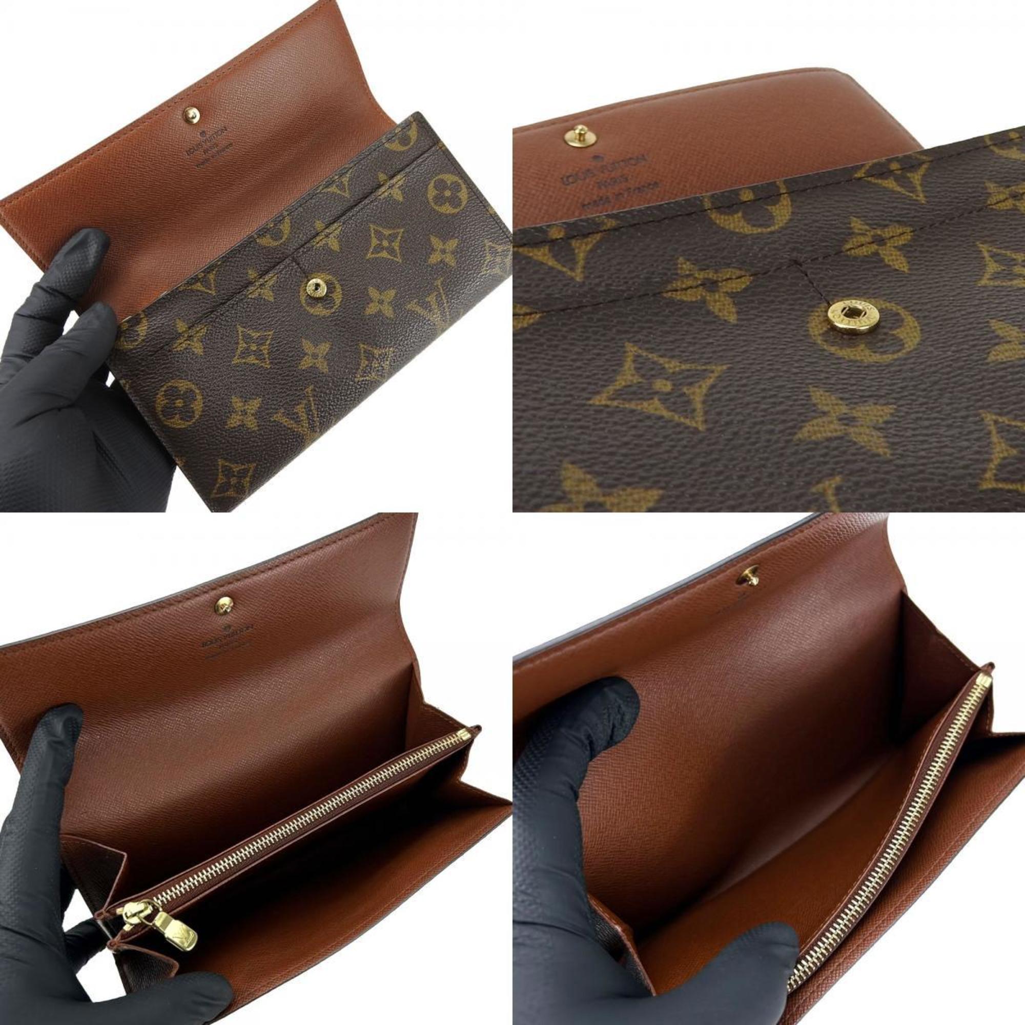 Louis Vuitton Long Wallet Pochette Portemonnais Credit M61725 Monogram Canvas Brown Bifold Card Accessory Women's LOUIS VUITTON