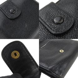 Chanel Bi-fold Wallet W Caviar Skin Black Accessory Coco Mark Women's CHANEL