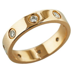 Cartier Love Ring Full Diamond #48 K18PG Pink Gold Women's CARTIER