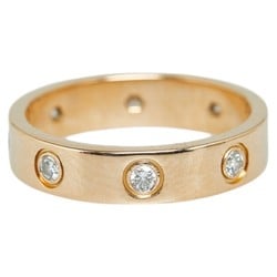 Cartier Love Ring Full Diamond #48 K18PG Pink Gold Women's CARTIER