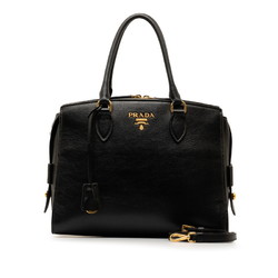 Prada Handbag Shoulder Bag 1BA164 Black Leather Women's PRADA