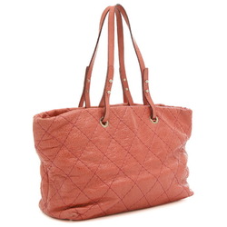 CHANEL Matelasse On The Road Tote Bag Leather Pink