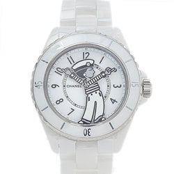 Chanel J12 Mademoiselle La Pausa 38mm White Dial Wristwatch Ceramic Automatic H7481 Men's