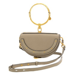 Chloé Chloe Nile Minodiaire Small 2-Way Shoulder Bag in Leather Grey