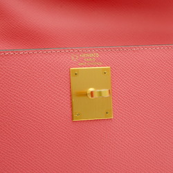 Hermes Kelly 28 Outer Stitching Handbag Epson Rose Azalee Crepe Matte A Stamp Personal