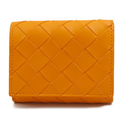 BOTTEGAVENETA Bottega Veneta Intrecciato Tri-fold Wallet 667134 Leather Orange Small