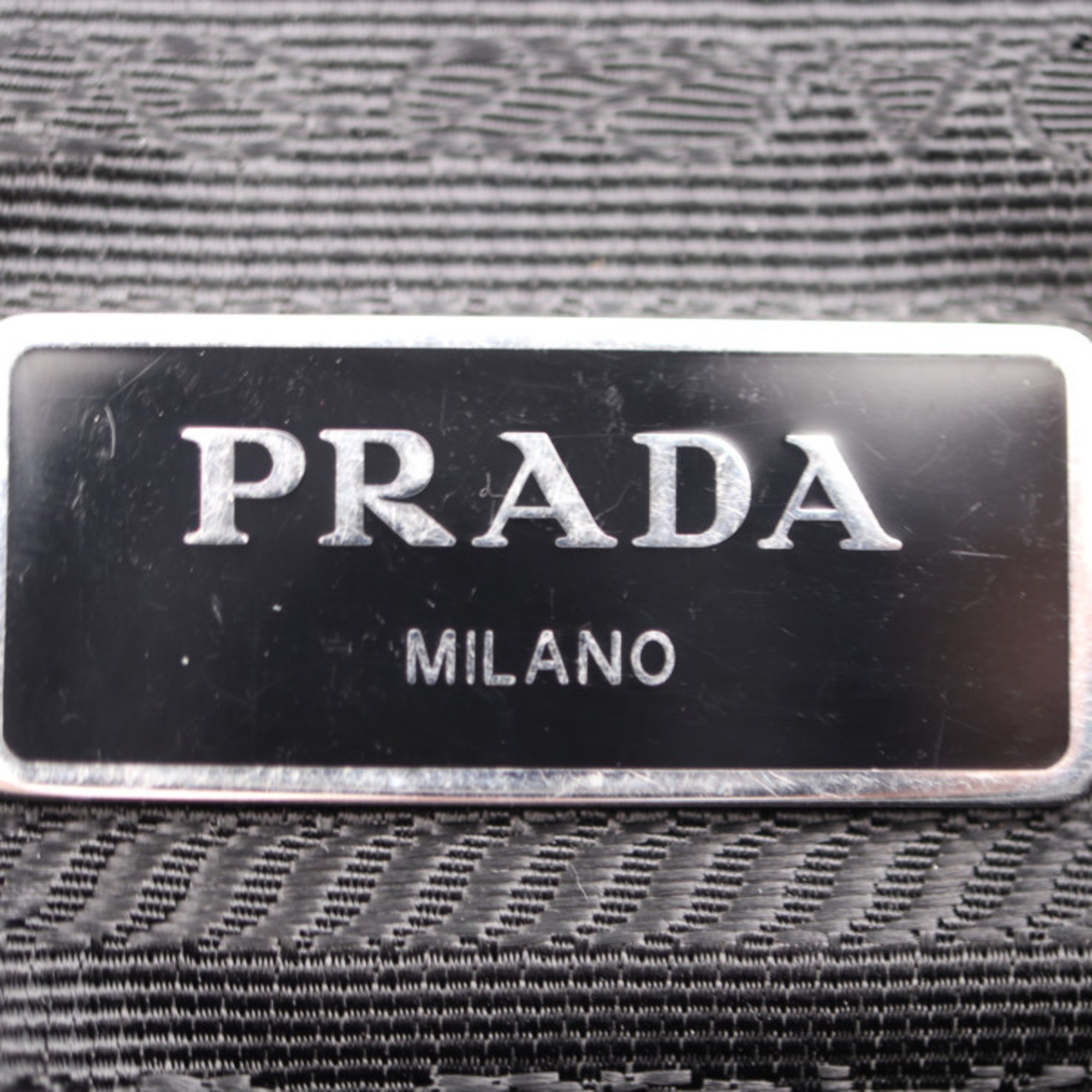 PRADA Prada Crossbody Bag Shoulder 1BH716 Nylon Black Triangle