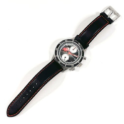 HUNTING WORLD Grand Chrono HW024BK Watch Stainless Steel/Leather Silver Quartz Black Dial Men's F3123521
