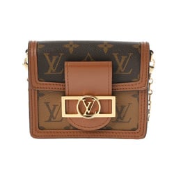 LOUIS VUITTON Louis Vuitton Monogram Reverse Pico Dauphine Brown M82749 Women's Canvas Shoulder Bag