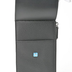 FENDI Phone Holder Smartphone Pouch Shoulder Bag 7AS034 Selleria Leather Black S-155407