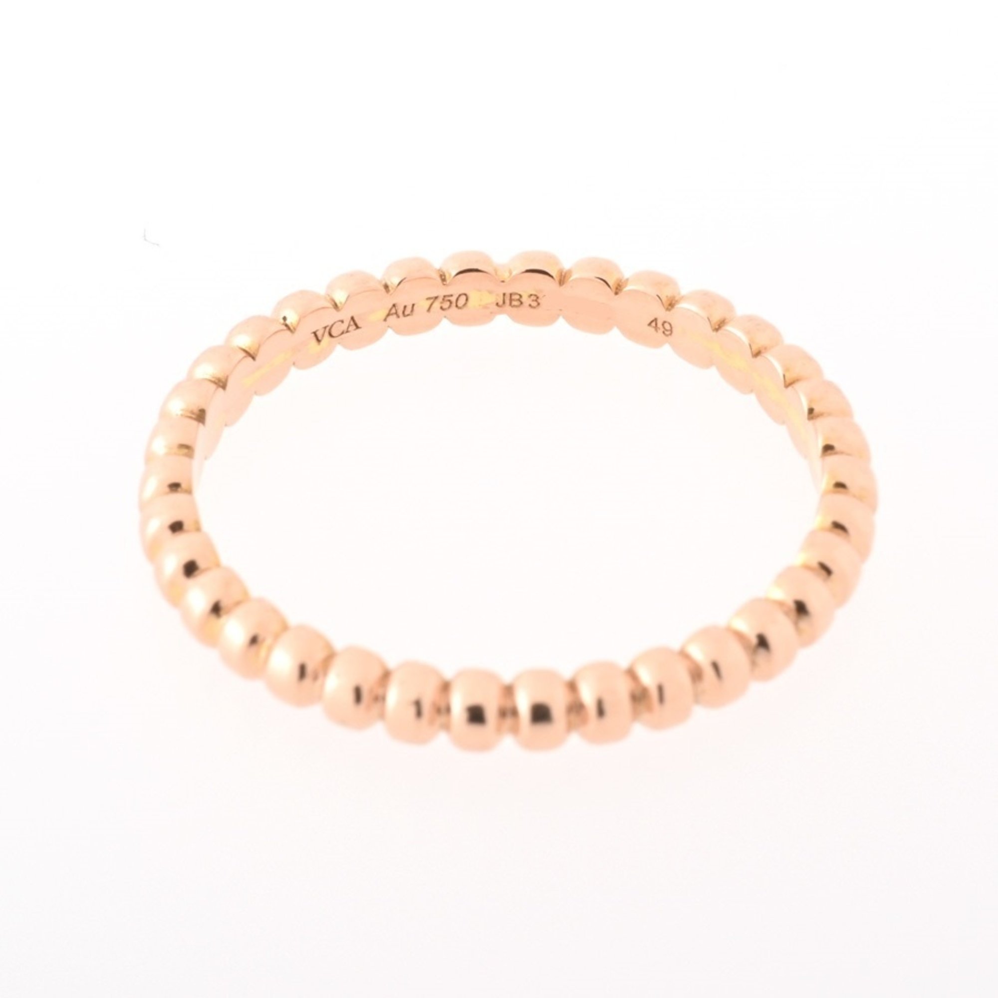 Van Cleef & Arpels Perlée Gold Pearl Ring Au750 K18 Rose #9 L-155553