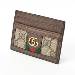 GUCCI Ophidia GG Card Case 523159 96IWG 8745 Supreme Leather Beige Brown T-155509
