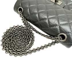 CHANEL Chanel Matelasse Chain Shoulder 2.55 20 Bag Flap Gray Dark Calfskin Women's 16th Series