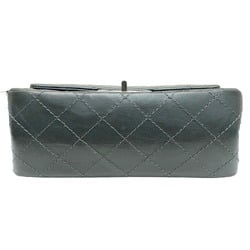 CHANEL Chanel Matelasse Chain Shoulder 2.55 20 Bag Flap Gray Dark Calfskin Women's 16th Series