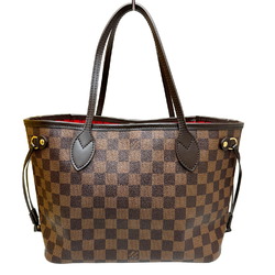 Louis Vuitton Neverfull PM Damier Tote Bag PVC Leather Brown N51109 AR4193 Women's