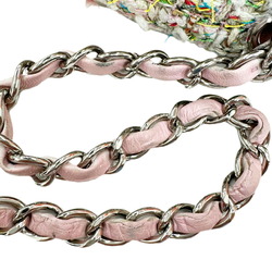 CHANEL Chanel Chain Bag Tweed Pink Other Multicolor 9th Series Women's S Metal Fittings Handbag
