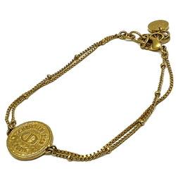 Christian Dior Dior Christian Bracelet Coin Gold Bangle Chain for Women
