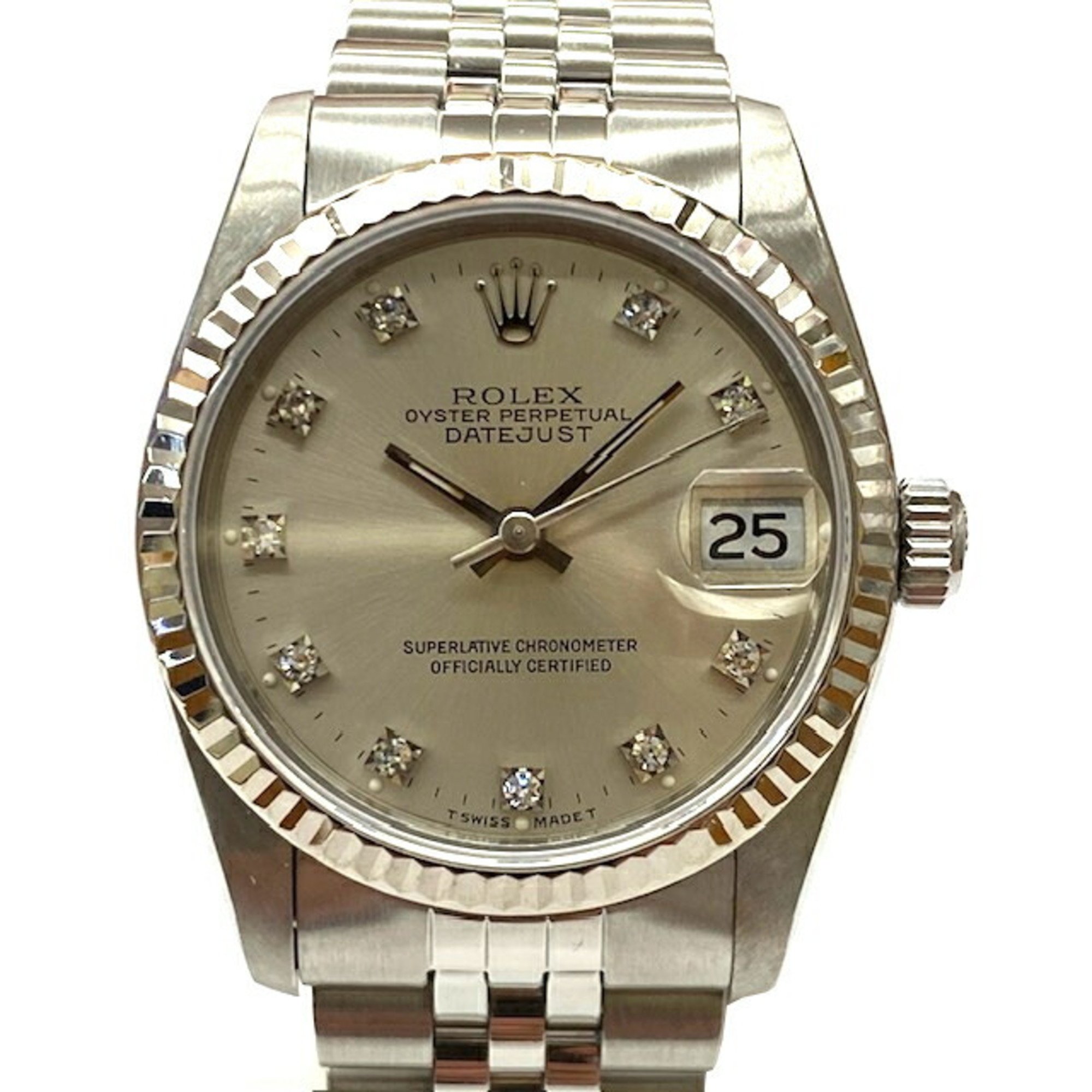 ROLEX Rolex Datejust Boys Size 68274G N No. 10PD SS Automatic