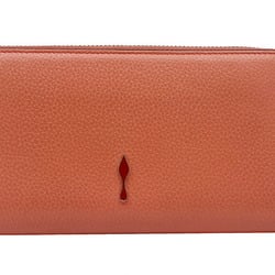 Christian Louboutin Panettone Long Wallet Round Leather Pink Red Women's 1185061 Box