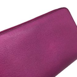 HERMES Azap Long Silk In Rose Purple Epson C Stamp 2018 Wallet Leather Goods Accessory Women Men Unisex