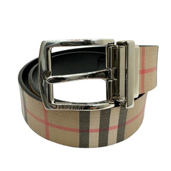 BURBERRY Checked Belt, PVC, Leather, Size 80, Approx. 76-86cm, Men's, Women's