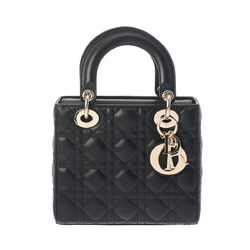 CHRISTIAN DIOR Lady Dior MYABC Small Black Women's Lambskin Handbag