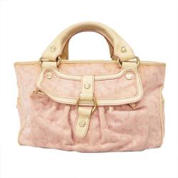 Celine handbag C Macadam Boogie bag canvas leather pink champagne ladies