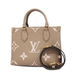 Louis Vuitton Handbag Monogram Empreinte Bicolor On the Go PM M45779 Tourtrell Creme Ladies