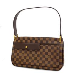 Louis Vuitton Shoulder Bag Damier Aubergine N51129 Ebene Ladies