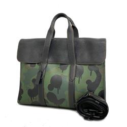 Coach bag 59431 leather black green men's