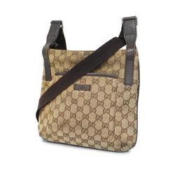 Gucci Shoulder Bag GG Canvas 122793 Brown Women's