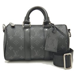 LOUIS VUITTON Louis Vuitton Keepall Bandouliere 25 M46271 Handbag Monogram Eclipse Noir 251628