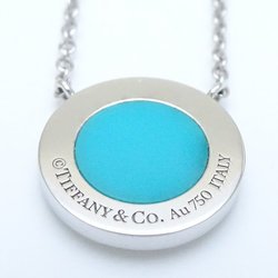 TIFFANY&Co. Tiffany T TWO Circle Necklace Turquoise Blue K18WG White Gold 291775